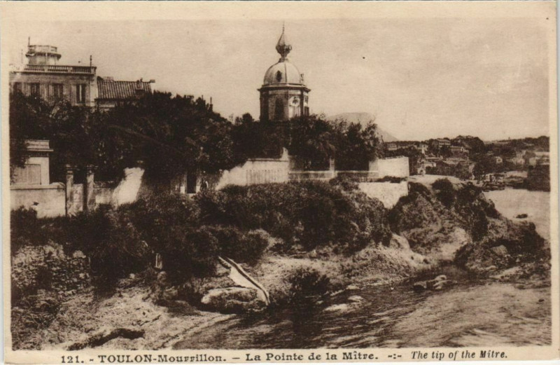 Carte postale ancienne Toulon Mourillon ,Pointe de la Mitre France à Toulon