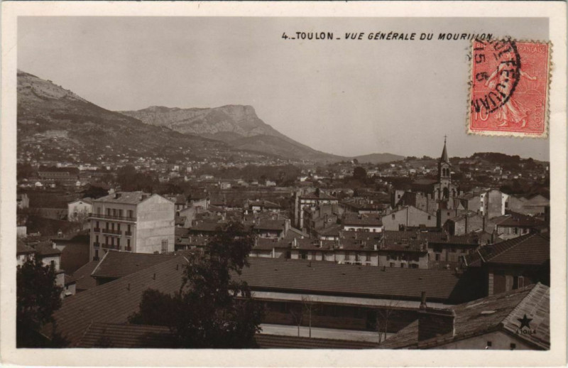 Carte postale ancienne Toulon vue generale du Mourillon France à Toulon