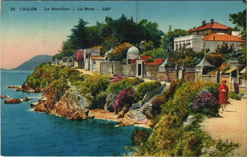 Carte postale ancienne Toulon Le Mourillon ,La Mitre France à Toulon