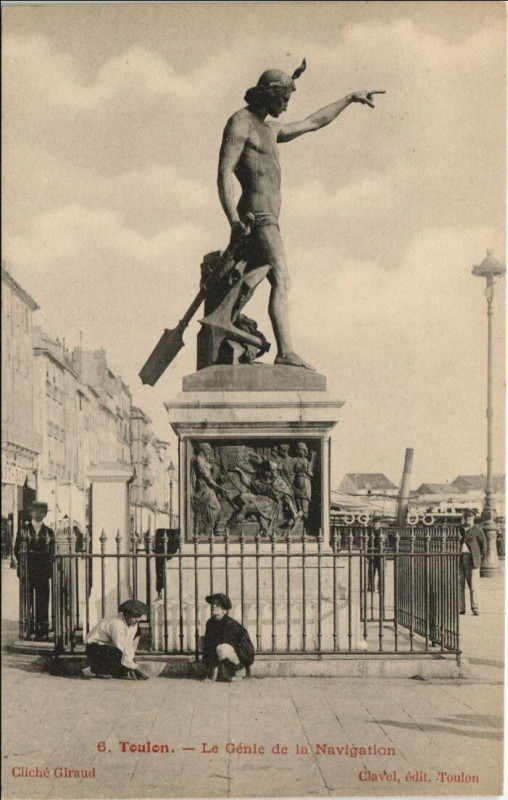 Carte postale ancienne Toulon Le Genie de la Navigation France à Toulon