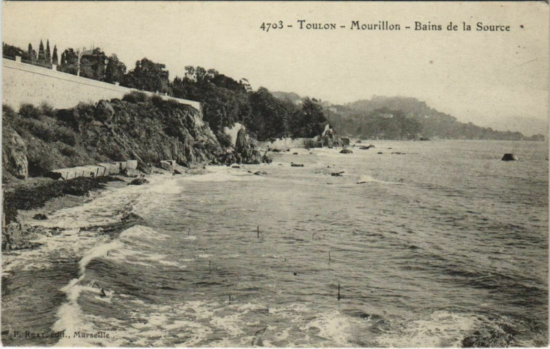 Carte postale ancienne Toulon Mourillon ,Bains de la Source France à Toulon
