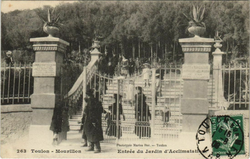 Carte postale ancienne Toulon Entree du Jardin d'Acclimatation France à Toulon