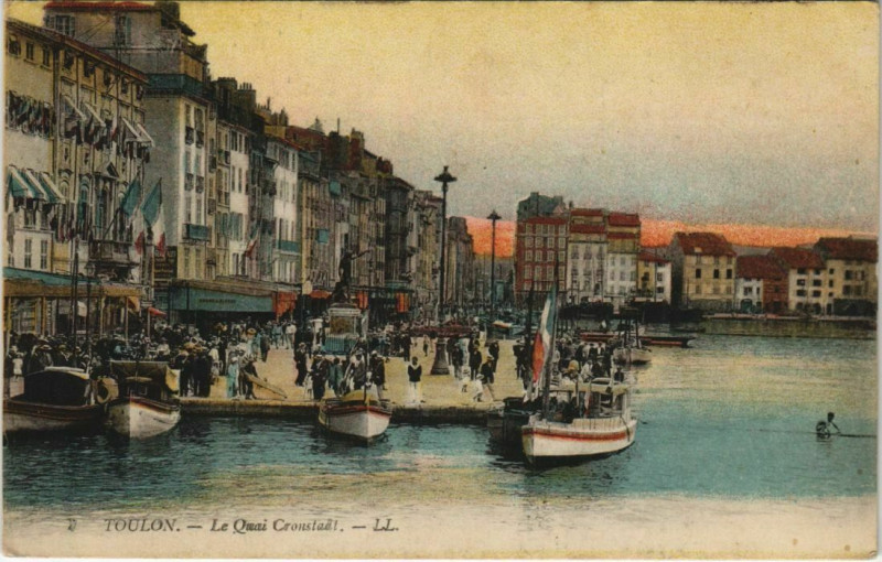 Carte postale ancienne Toulon Quai de Cronstadt France à Toulon