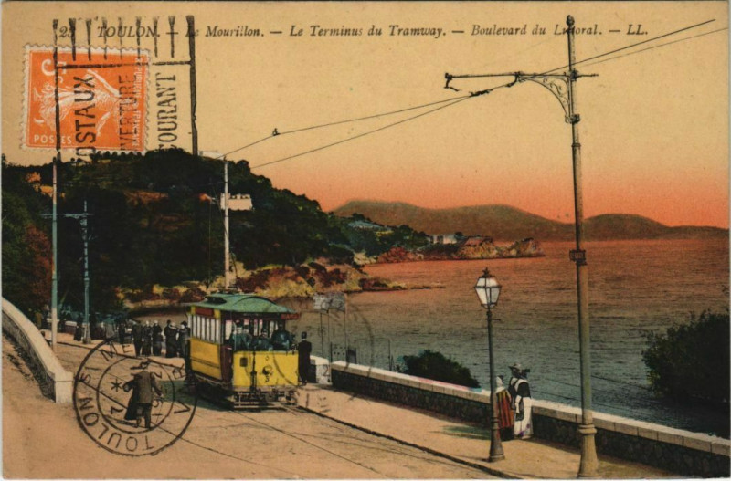 Carte postale ancienne Toulon Le Mourillon ,Boulevard du Littoral France à Toulon