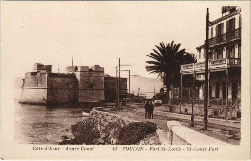 Carte postale ancienne Toulon Fort Saint-Louis France à Toulon