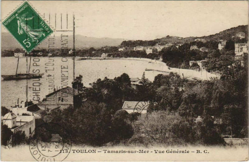 Carte postale ancienne Toulon -Tamaris vue generale France à Toulon