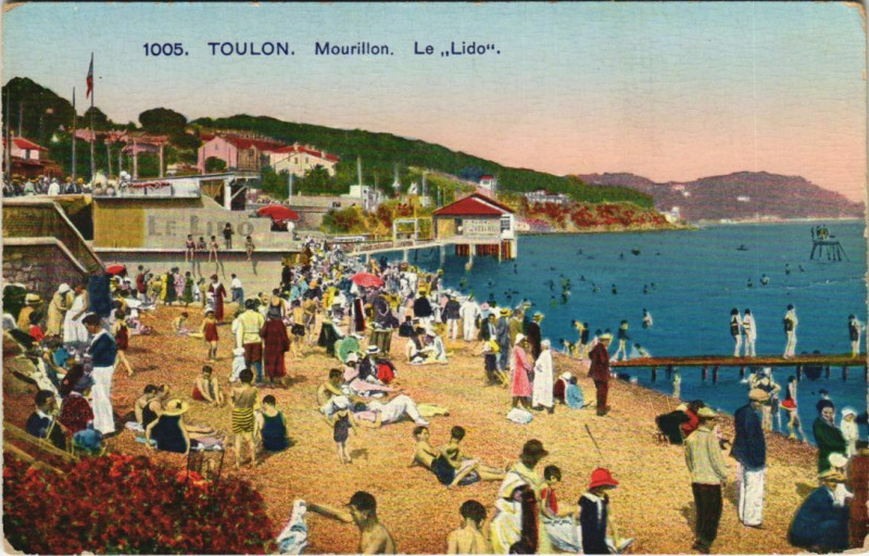 Carte postale ancienne Toulon Mourillon ,Le Lido France à Toulon