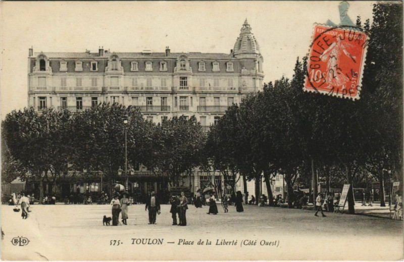 Carte postale ancienne Toulon Place de la Liberte France à Toulon