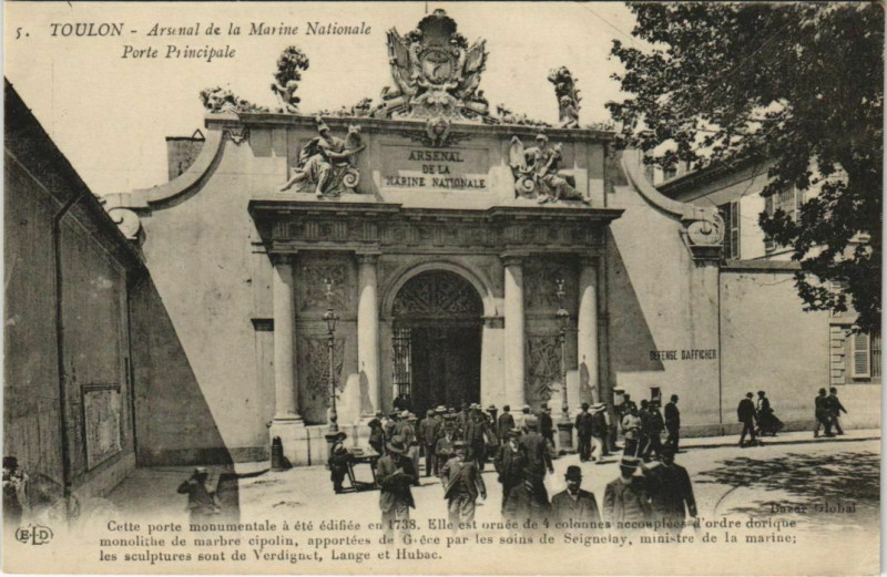 Carte postale ancienne Toulon Arsenal de la Marine Nationale France à Toulon