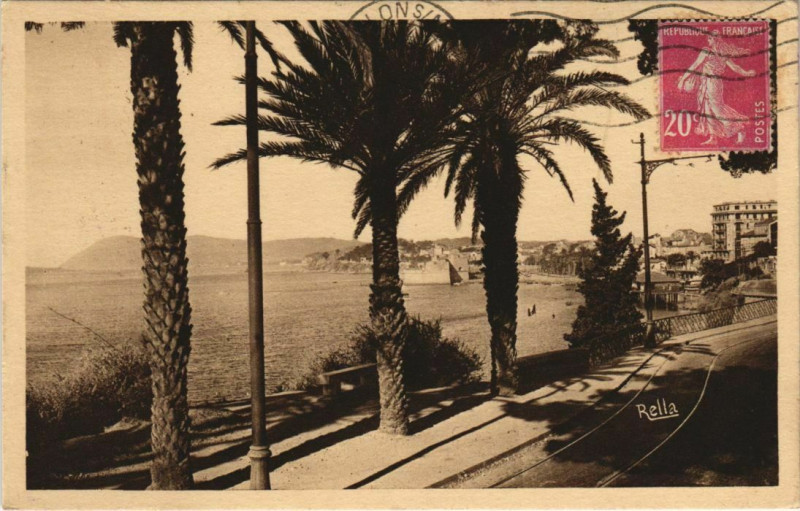 Carte postale ancienne Toulon Littoral Frederic Mistral au Mourillon France à Toulon