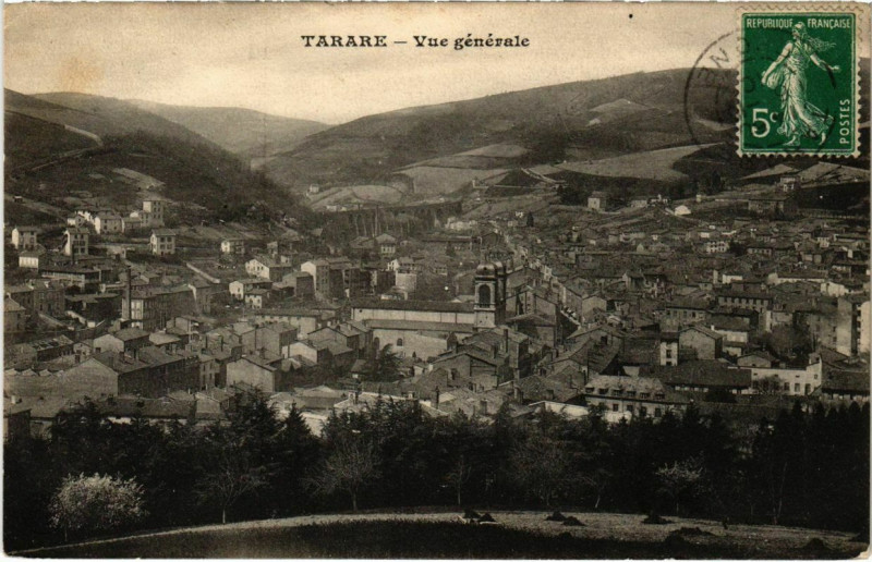 Carte postale ancienne Tarare - Vue Generale à Tarare