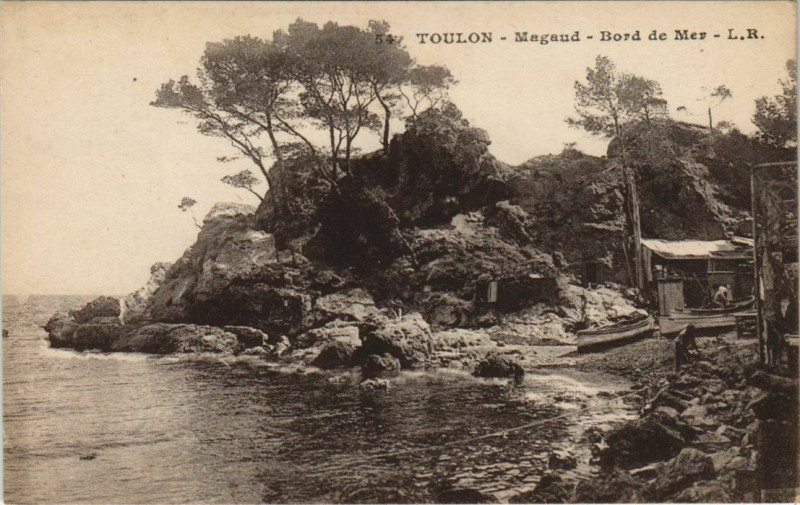Carte postale ancienne Toulon Magaud ,Bord de Mer France à Toulon