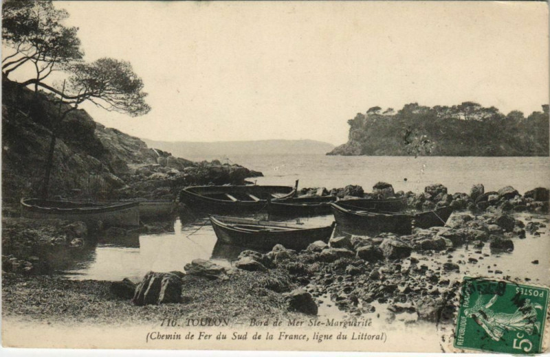 Carte postale ancienne Toulon Bord de Mer Sainte-Marguerite France à Toulon