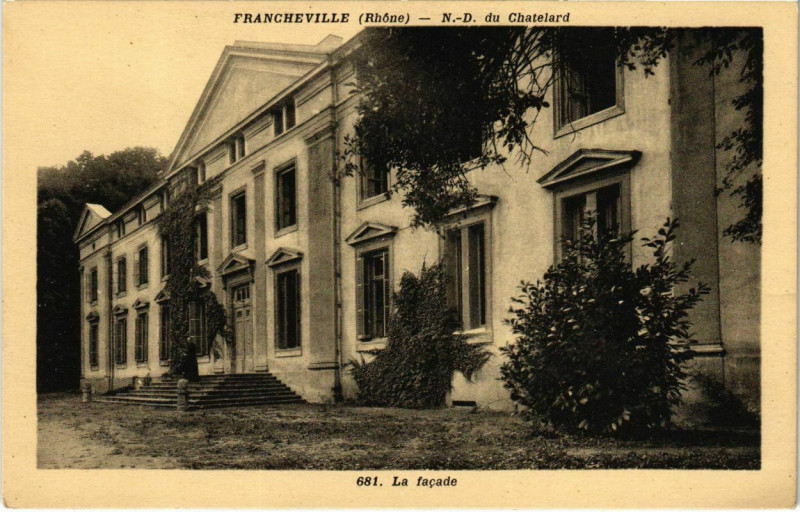 Carte postale ancienne Francheville - N.-D. Du Chatelard - La Facade à Francheville