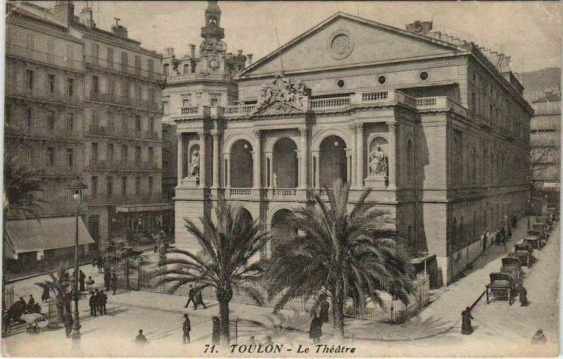 Carte postale ancienne Toulon Le Theatre France à Toulon