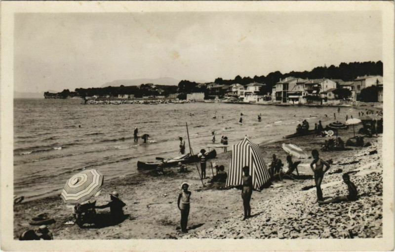 Carte postale ancienne Toulon Un coin du Plage France à Toulon