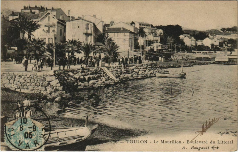 Carte postale ancienne Toulon Le Mourillon ,Boulevard du Littoral France à Toulon