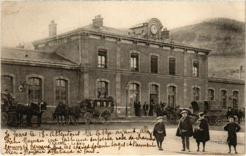 Carte postale ancienne Tarare - La Gare à Tarare