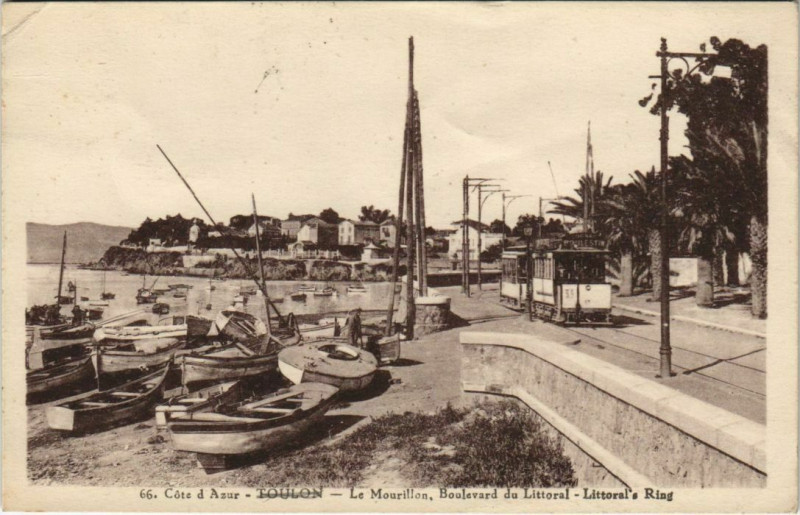 Carte postale ancienne Toulon Le Mourillon ,Boulevard du Littoral France à Toulon