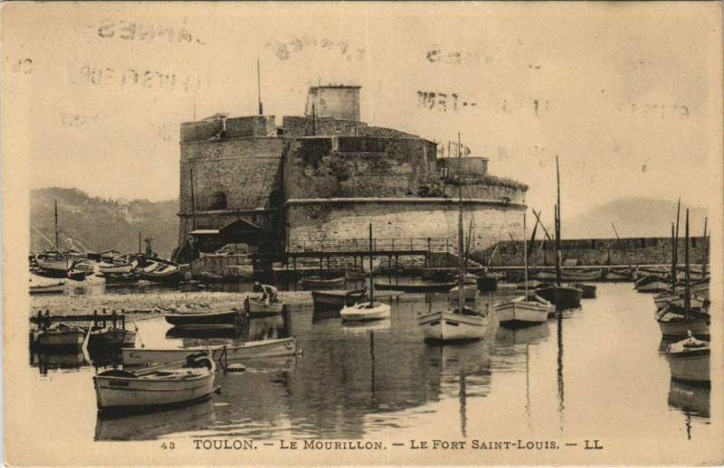 Carte postale ancienne Toulon Le Mourillon ,Le Fort Saint-Louis France à Toulon