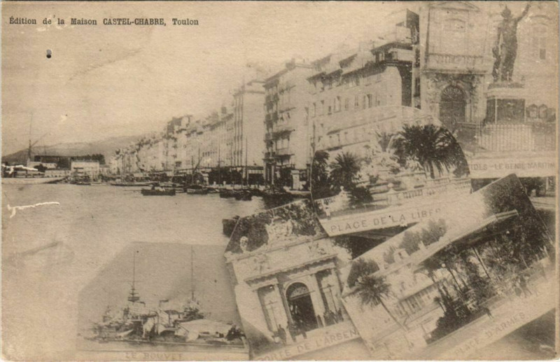 Carte postale ancienne Toulon souvenir France à Toulon