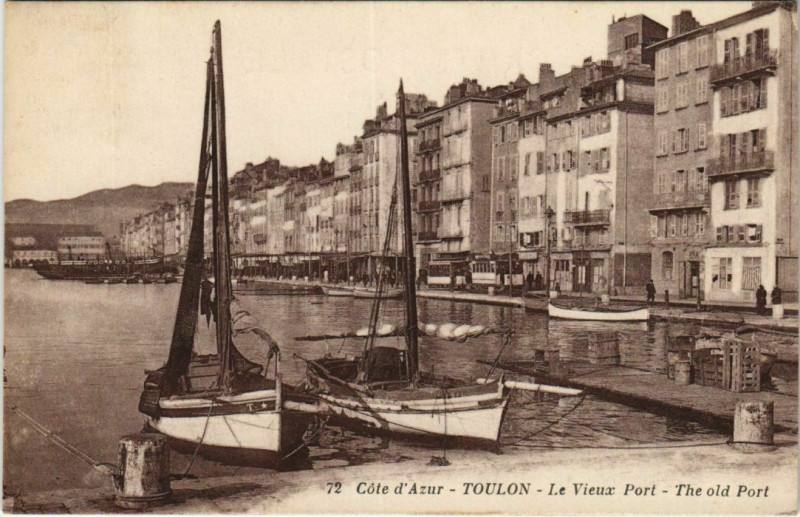 Carte postale ancienne Toulon LeVieux Port France à Toulon