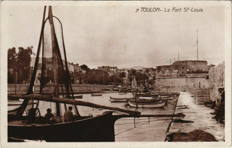 Carte postale ancienne Toulon Le Fort Louis France à Toulon