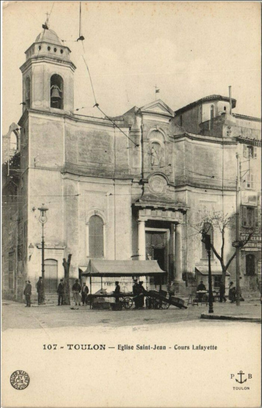 Carte postale ancienne Toulon Eglise Saint-Jean France à Toulon