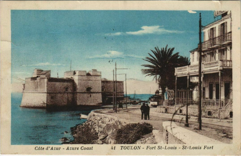 Carte postale ancienne Toulon Fort Saint Louis France à Toulon