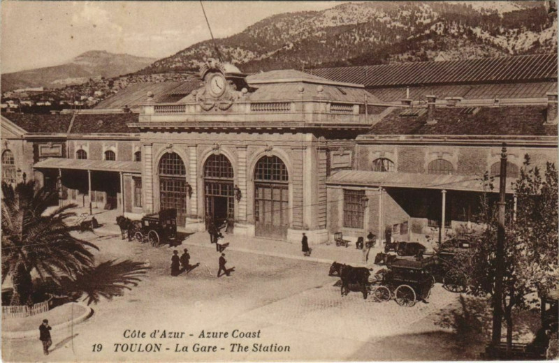 Carte postale ancienne Toulon La Gare France à Toulon