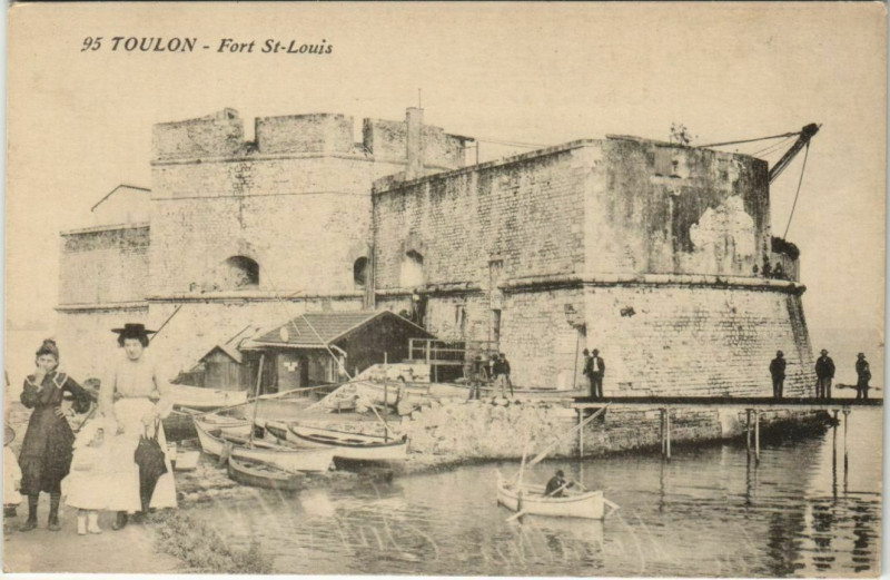 Carte postale ancienne Toulon Fort Saint Louis France à Toulon