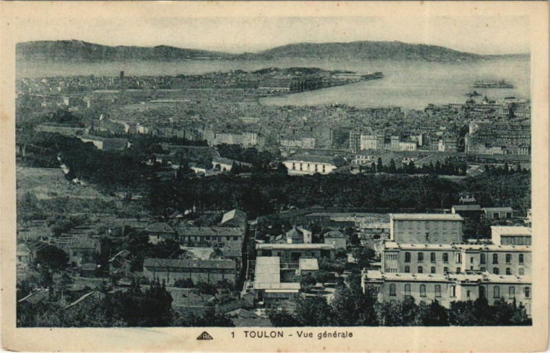 Carte postale ancienne Toulon vue generale France à Toulon