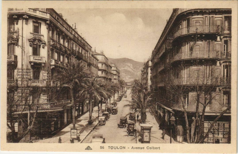 Carte postale ancienne Toulon Avenue Colbert France à Toulon