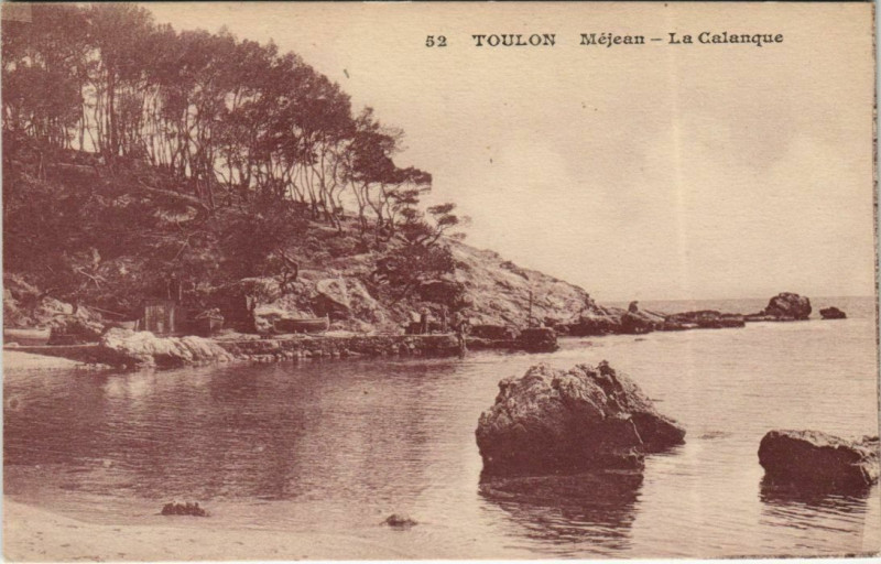 Carte postale ancienne Toulon Mejean ,La Calanque France à Toulon
