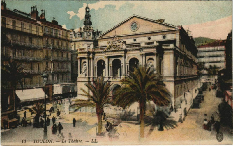 Carte postale ancienne Toulon Le Theatre France à Toulon