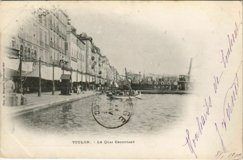 Carte postale ancienne Toulon Quai Cronstadt France à Toulon