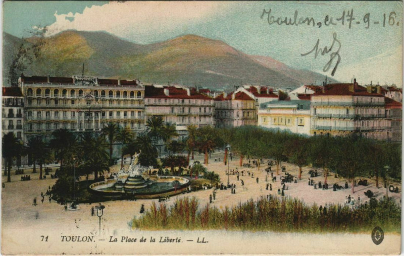 Carte postale ancienne Toulon Place de la Liberte France à Toulon