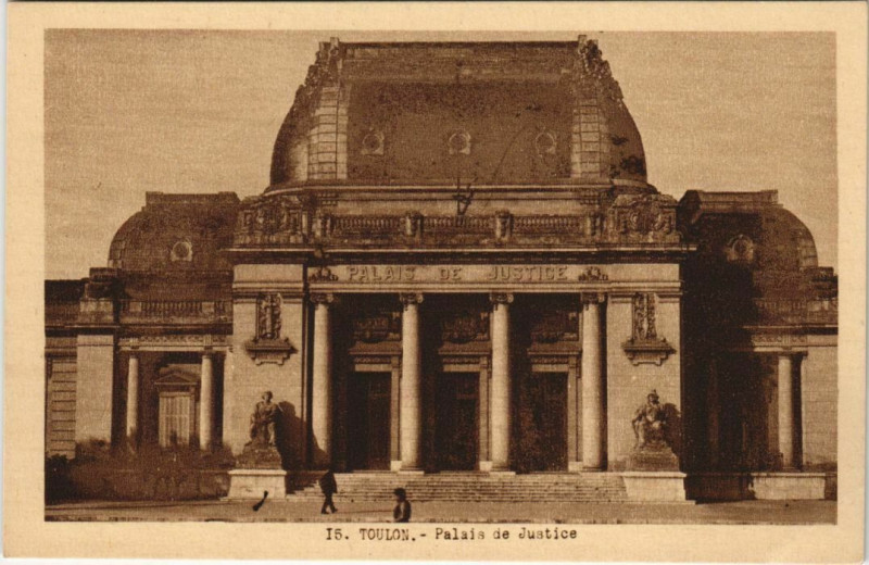 Carte postale ancienne Toulon Palais de Justice France à Toulon