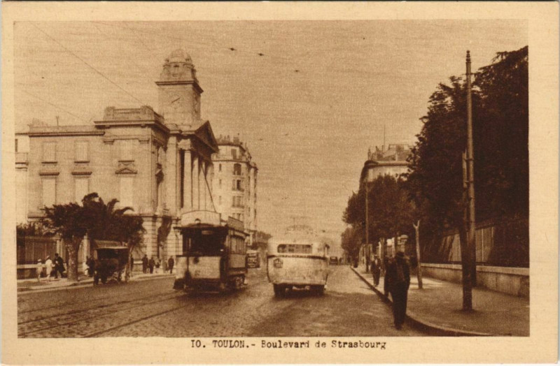 Carte postale ancienne Toulon Boulevard de Strasbourg France à Toulon