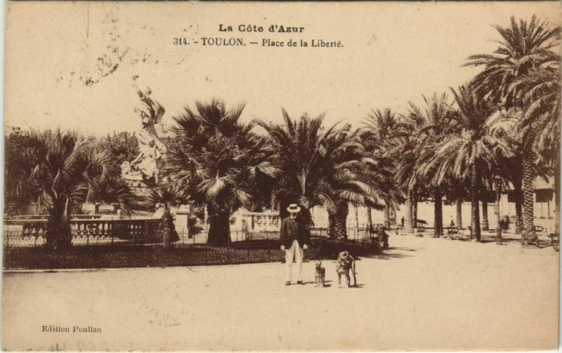 Carte postale ancienne Toulon Place de la Liberte France à Toulon