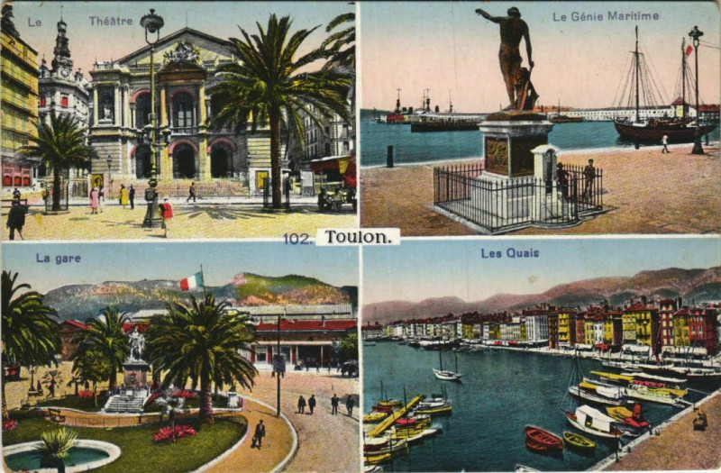 Carte postale ancienne Toulon souvenir France à Toulon