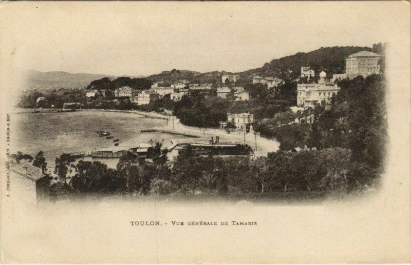 Carte postale ancienne Toulon vue generale de Tamaris France à Toulon