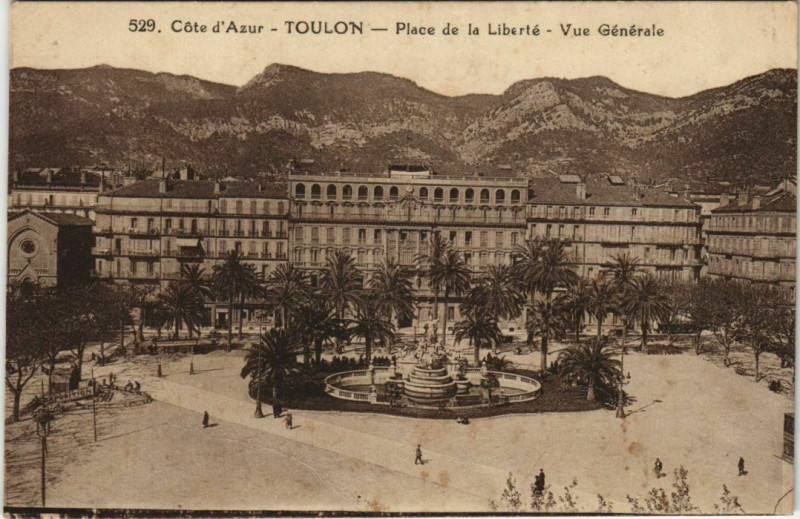 Carte postale ancienne Toulon Place de la Liberte France à Toulon