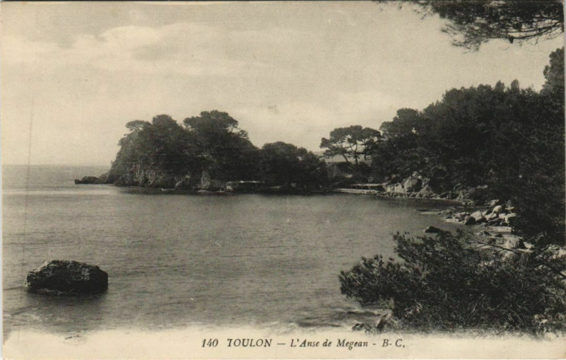 Carte postale ancienne Toulon Anse de Megean France à Toulon