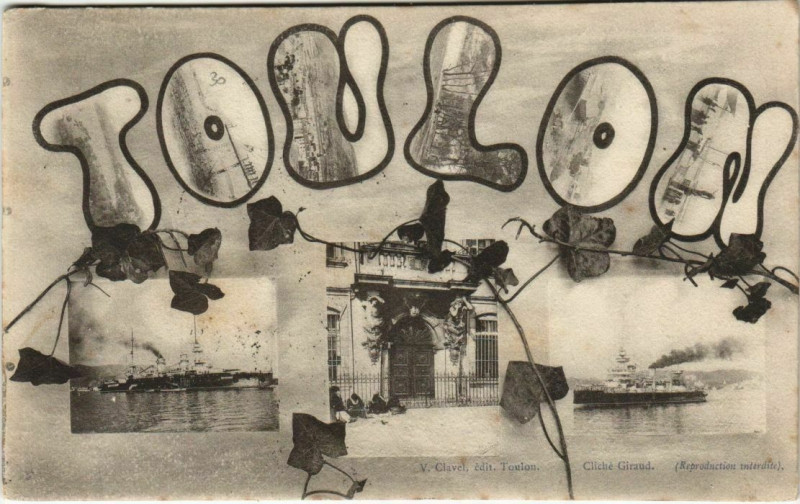 Carte postale ancienne Toulon souvenir France à Toulon