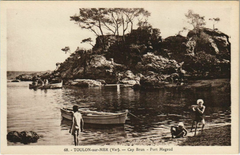Carte postale ancienne Toulon Cap Brun ,Port Magaud France à Toulon