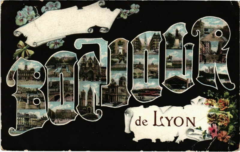 Carte postale ancienne Lyon- souvenir France à Lyon