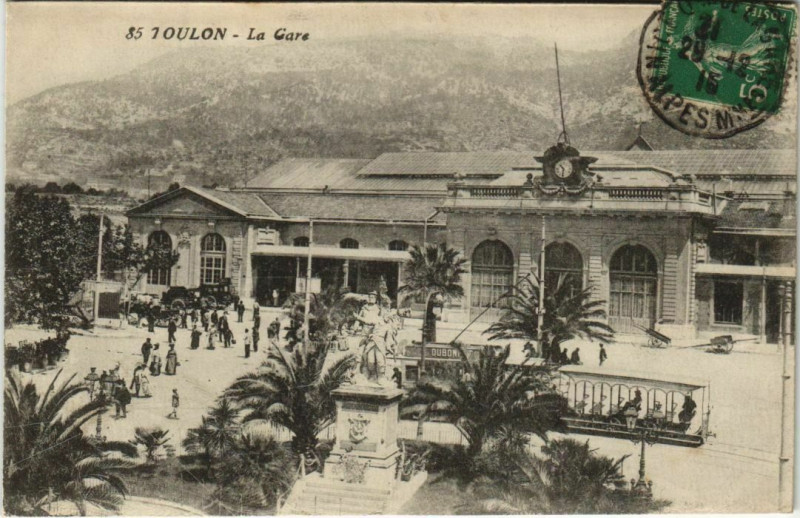 Carte postale ancienne Toulon La Gare France à Toulon