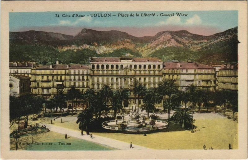 Carte postale ancienne Toulon Place de la Liberte France à Toulon