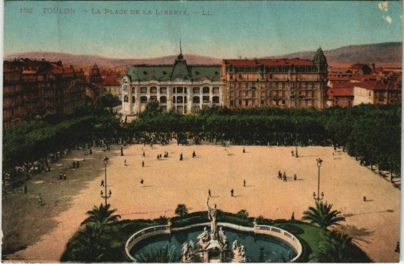 Carte postale ancienne Toulon Place de la Liberte France à Toulon